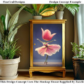 Pink Tulip Blume Fairy Ballerina DJ7LF Decoupage Seidenpapier