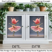 Pink Tulip Blume Fairy Ballerina DJ7R Decoupage Seidenpapier