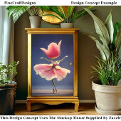 Pink Tulip Blume Fairy Ballerina DJ7RF Decoupage Seidenpapier