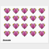 Pink Tulip Blume Heart Sticker (Blatt)