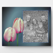 Pink Tulip Blume hinzufügen Ihr eigenes Foto Fotoplatte (Vorderseite)