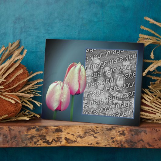 Pink Tulip Blume hinzufügen Ihr eigenes Foto Fotoplatte (Seite)