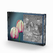 Pink Tulip Blume Ihre eigenen Fotoblock (Rechts)