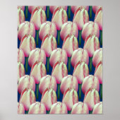 Pink Tulip Blume Muster Poster (Vorne)