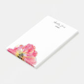 Pink Tulip-Blume Notepad Post-it Klebezettel (angewinkelt)
