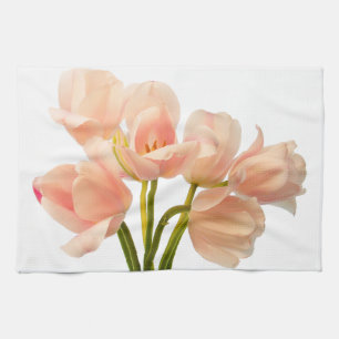 Pink Tulip Blume Pfirsich Tulips Weiße Flora Blum Handtuch