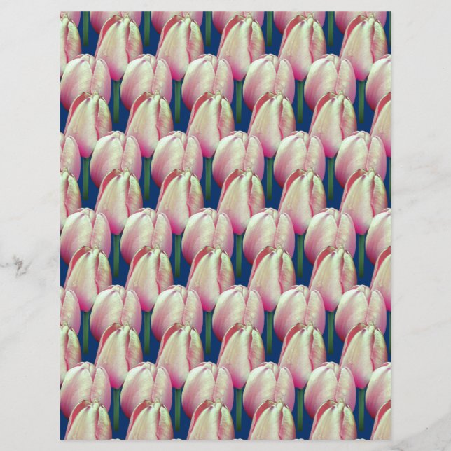 Pink Tulip Blume Scrapbook Paper (Vorderseite)