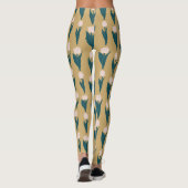 Pink Tulip Blumenmuster Leggings (Rückseite)