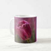 Pink Tulip Bokeh Personalisiert Kaffeetasse (Vorderseite Links)