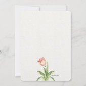 Pink Tulip Bridal Dusche Einladung (Rückseite)