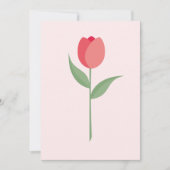 Pink Tulip Bridesmaid Proposal Card Einladung (Vorderseite)