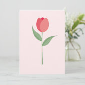 Pink Tulip Bridesmaid Proposal Card Einladung (Stehend Vorderseite)