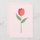 Pink Tulip Bridesmaid Proposal Card Einladung (Vorne/Hinten)