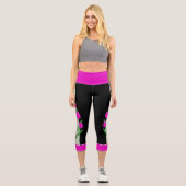 Pink Tulip Capri Leggings (Vorderseite)