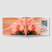 Pink Tulip Condolence | Foto Beerdigungserinnerung Gästebuch (Voll)