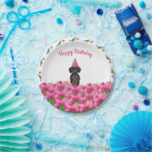 Pink Tulip Dackel Paper Teller (Party)