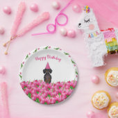 Pink Tulip Dackel Paper Teller (Party)