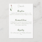 Pink Tulip Floral Begleitkarte (Vorderseite)