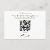 Pink Tulip Floral Begleitkarte (Rückseite)