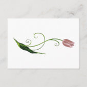 Pink Tulip Floral Begleitkarte (Rückseite)