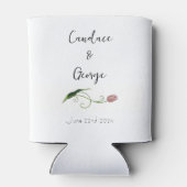 Pink Tulip Floral Dosenkühler (Rückseite)