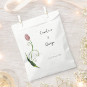 Pink Tulip Floral Geschenktütchen (Ausgeschnitten)