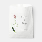 Pink Tulip Floral Geschenktütchen (Vorderseite)