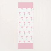 Pink Tulip Floral Minimalistisch Einfach Girl Nied Yogamatte (Rückseite)