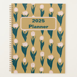 Pink Tulip Floral Pattern 2025 Planer