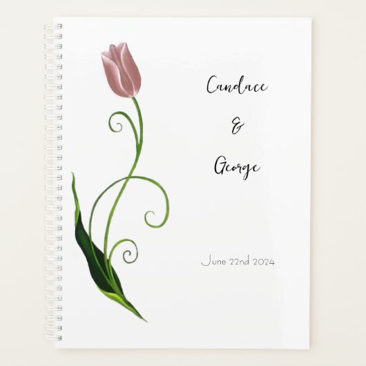 Pink Tulip Floral Planer (Vorderseite)