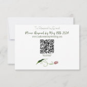 Pink Tulip Floral RSVP Karte (Rückseite)
