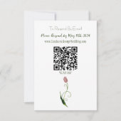 Pink Tulip Floral RSVP Karte (Rückseite)