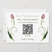 Pink Tulip Floral Save The Date (Rückseite)
