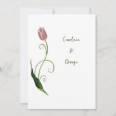 Pink Tulip Floral Save The Date