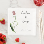 Pink Tulip Floral Serviette (Beispiel)