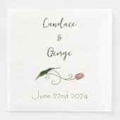 Pink Tulip Floral Serviette (Vorderseite)