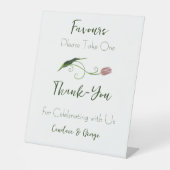 Pink Tulip Floral Sockelschild (Vorderseite)