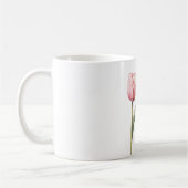Pink Tulip Flower Glauben Kaffeetasse (Links)