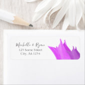 Pink Tulip Flower Wedding Address Label (Insitu)