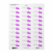 Pink Tulip Flower Wedding Address Label (Vorne)