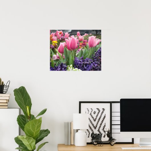 Pink Tulip Forest Poster (Heimbüro)