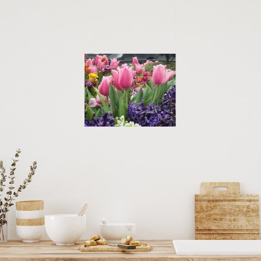 Pink Tulip Forest Poster (Küche)