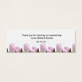 PINK TULIP GASTGESCHENK HOCHZEIT CARD (Rückseite)