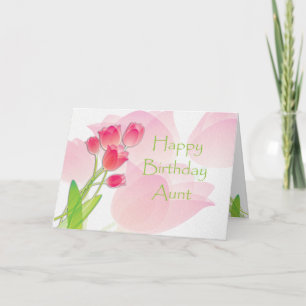 Pink Tulip Geburtstagskarte für Tante Karte