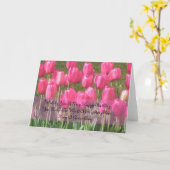 Pink Tulip Geburtstagskarte Karte (Gelbe Blume)