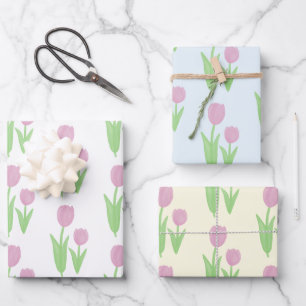 Pink Tulip Geschenkpapier Set