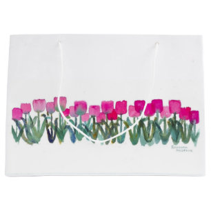 Pink Tulip Geschenktasche Große Geschenktüte