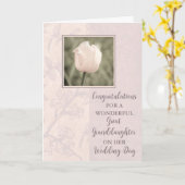 Pink Tulip Great Grandtochter Hochzeit Karte (Gelbe Blume)
