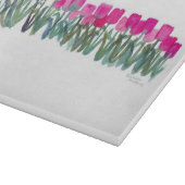 PINK TULIP GROVE CUTTING BOARD SCHNEIDEBRETT (Ecke)