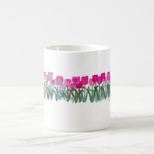 Pink Tulip Grove Kaffeetasse (Mittel)